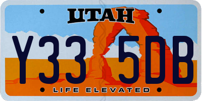 UT license plate Y335DB