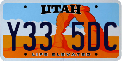 UT license plate Y335DC