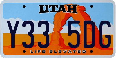 UT license plate Y335DG