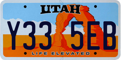 UT license plate Y335EB