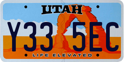 UT license plate Y335EC
