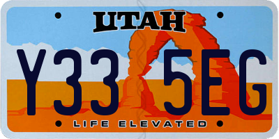 UT license plate Y335EG