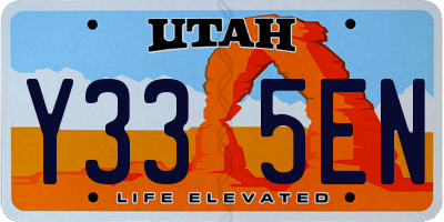 UT license plate Y335EN