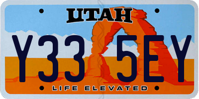 UT license plate Y335EY