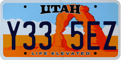 UT license plate Y335EZ