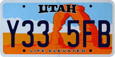 UT license plate Y335FB