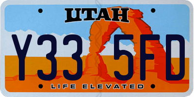 UT license plate Y335FD