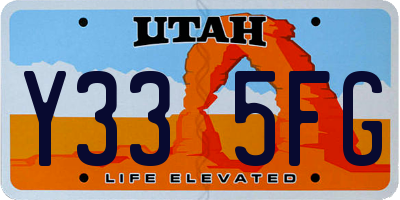 UT license plate Y335FG