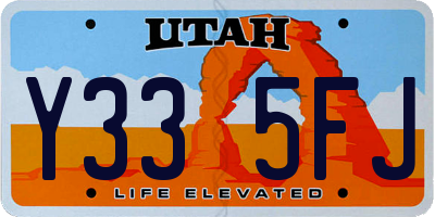 UT license plate Y335FJ