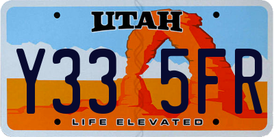 UT license plate Y335FR