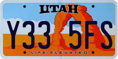 UT license plate Y335FS