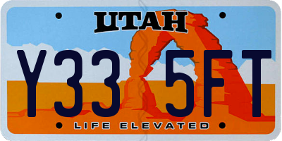 UT license plate Y335FT