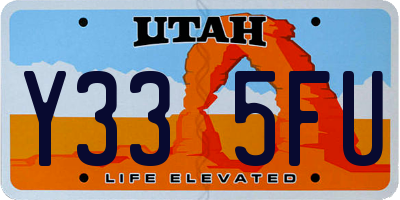 UT license plate Y335FU