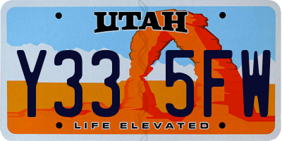 UT license plate Y335FW