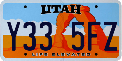 UT license plate Y335FZ