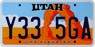 UT license plate Y335GA