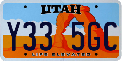 UT license plate Y335GC