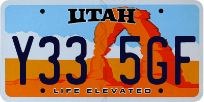 UT license plate Y335GF