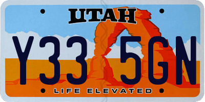 UT license plate Y335GN