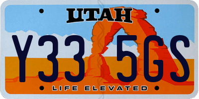 UT license plate Y335GS