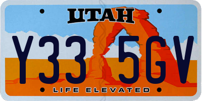 UT license plate Y335GV