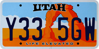 UT license plate Y335GW
