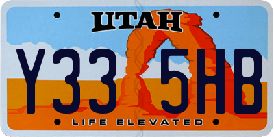 UT license plate Y335HB