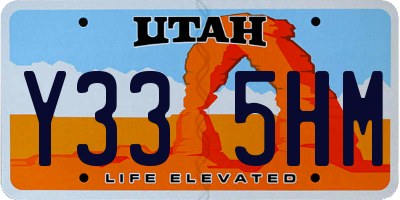 UT license plate Y335HM