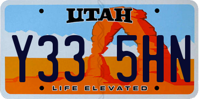 UT license plate Y335HN