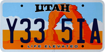 UT license plate Y335IA