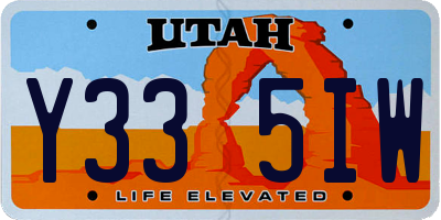 UT license plate Y335IW
