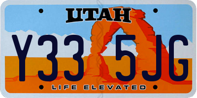 UT license plate Y335JG