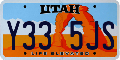 UT license plate Y335JS