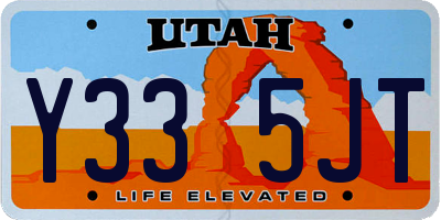 UT license plate Y335JT