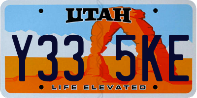 UT license plate Y335KE