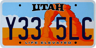 UT license plate Y335LC
