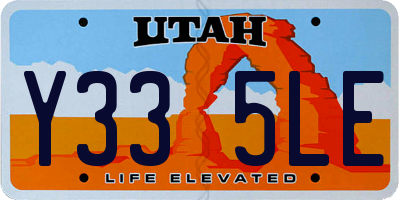 UT license plate Y335LE