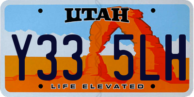UT license plate Y335LH