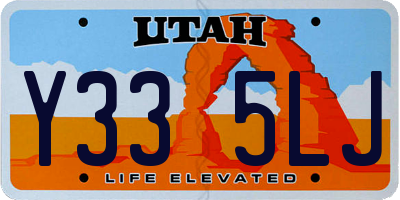 UT license plate Y335LJ
