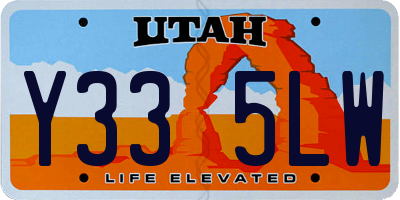 UT license plate Y335LW
