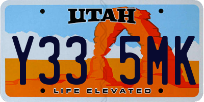 UT license plate Y335MK