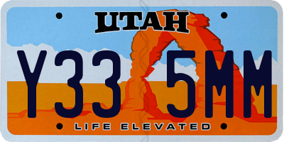 UT license plate Y335MM