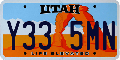 UT license plate Y335MN