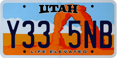 UT license plate Y335NB