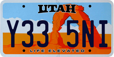 UT license plate Y335NI