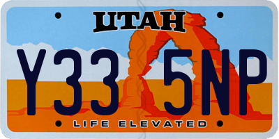 UT license plate Y335NP
