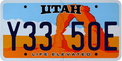 UT license plate Y335OE
