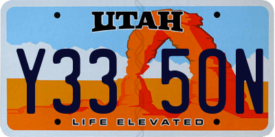 UT license plate Y335ON