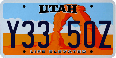 UT license plate Y335OZ