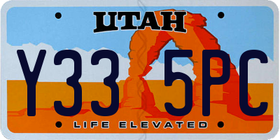 UT license plate Y335PC